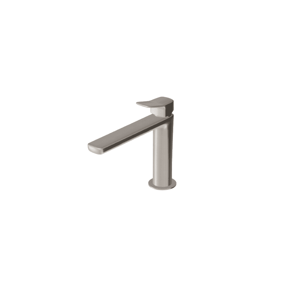 BRIM  visoka miješalica za umivaonik bez podizača 18,4 cm, projekcija 17,5 cm, brushed nickel